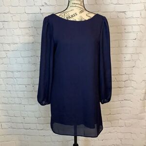 Tobi / Criss Cross Mini Dress / Navy / XS